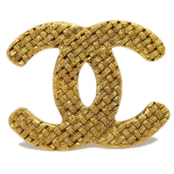 Chanel Gold CC Brooch Pin - Picture 1 of 4
